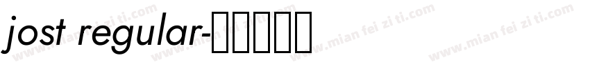 jost regular字体转换